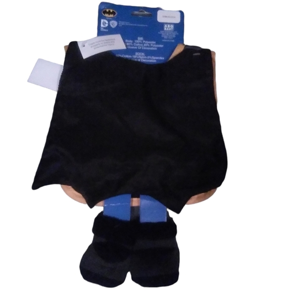 Infant Bat Man Caped Bib and Bootie set - Picture 2 of 3
